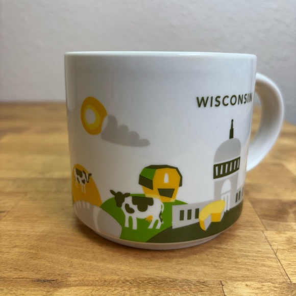 Starbucks You Are Here Collection YAH Mug Wisconsin State 14oz Retired Cheese - Picture 3 of 10